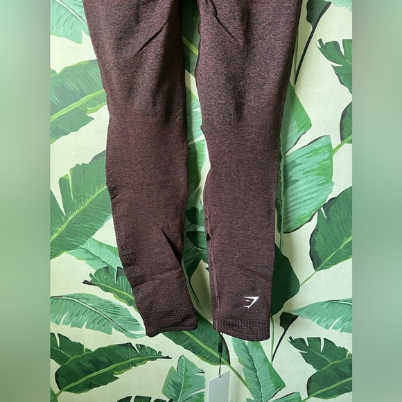 Gymshark Womens Cherry Brown Marl Vital Rise Seamless Leggings Small NWT - Picture 8 of 9